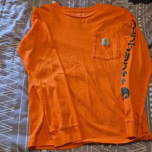 Carhartt Bright Orange Long Sleeve Tee